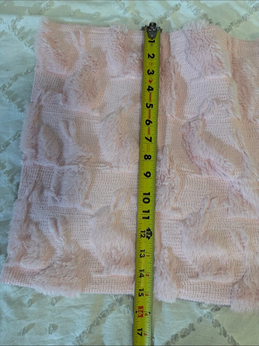 Pink Textured Bunny Pillow Covers - Set of 2 nwot
